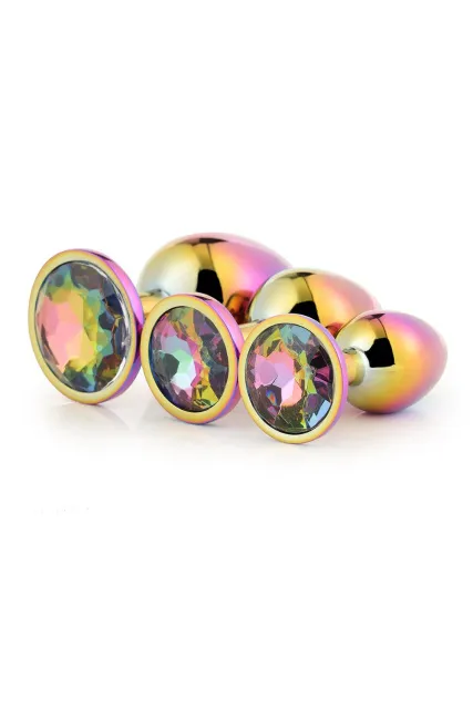 Анальная пробка Gleaming Love Multicolour Plug Set, 3 шт (мульти)