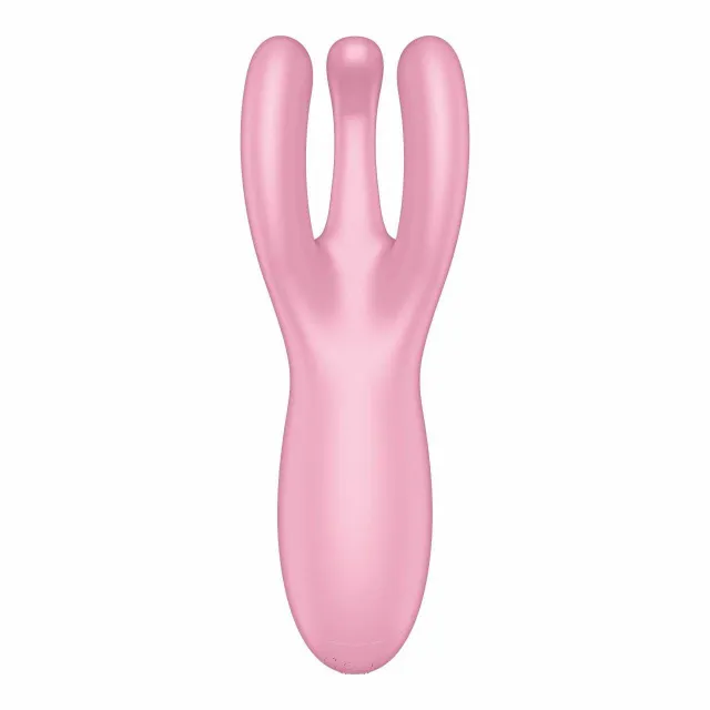 Вибратор для клитора Satisfyer Threesome 4, 14 см (розовый)