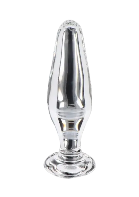 Анальная пробка Glass Worxx Star Sparkler, 12 см (прозрачный)
