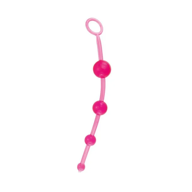 Toyz4lovers Timeless Jelly - Koraliki analne, Różowy, 20 cm