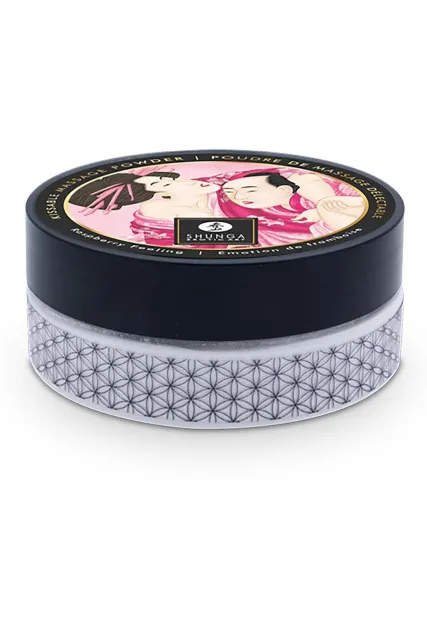 Масажний набір Shunga Kissable Massage Powder Raspberry Feeling, 2 шт