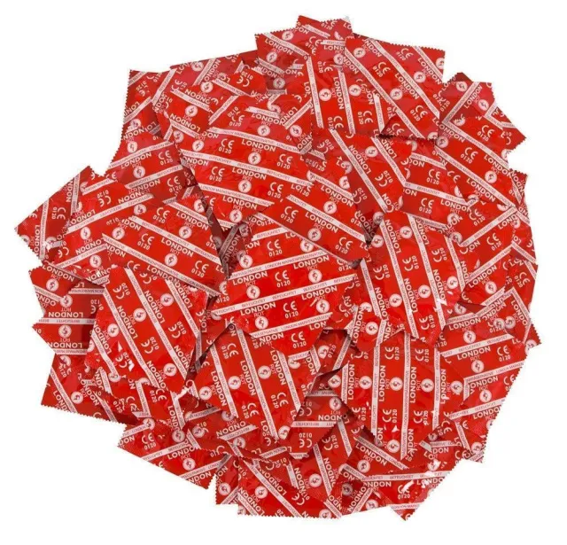 Презервативы Durex London Red Condoms, 100 шт (клубника)