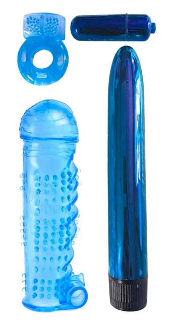 Набір секс-іграшок Classix Ultimate Pleasure Couple's Kit, 4 шт (синій)