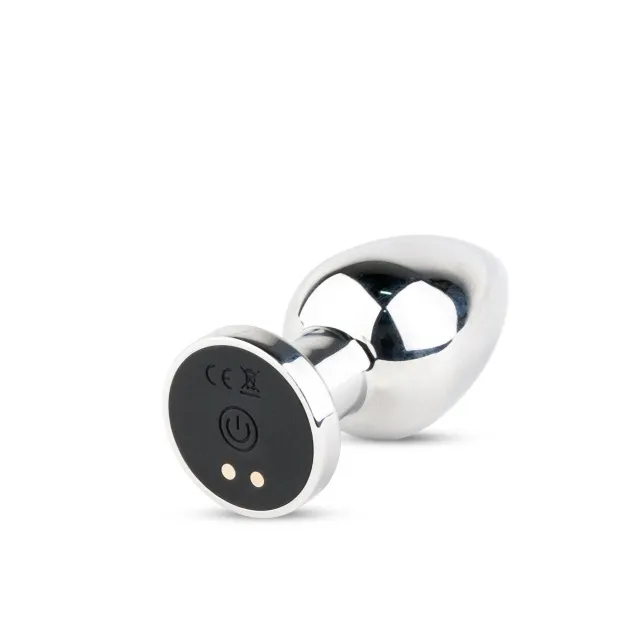 Анальная пробка B - Series HeavyFun Metal Butt Plug M, 7.9 см (серебристый)
