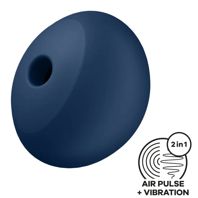 Вакуумный стимулятор клитора с вибрацией Satisfyer Air Power 4 (синий)