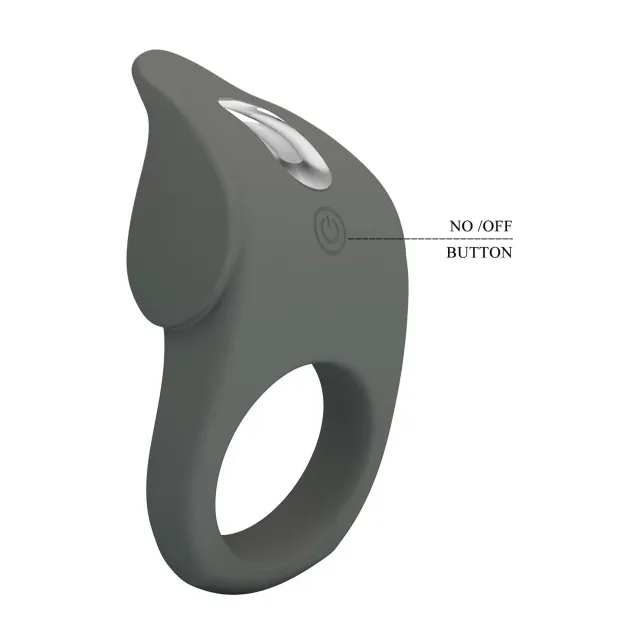 Pretty Love Master ring - Pierścień wibracyjny, Szary, 8, 7 cm