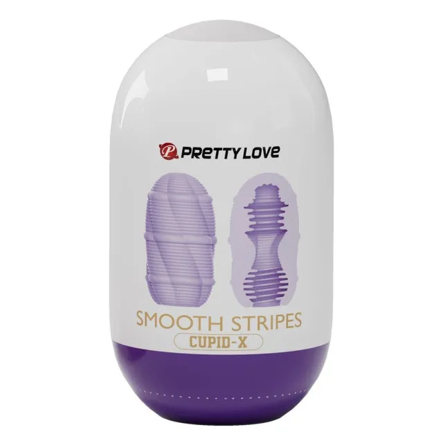 Мастурбатор яйце Pretty Love Smooth Stripes Cupid-X (фіолетовий)