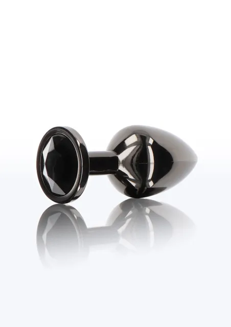 Анальна пробка Taboom Butt Plug With Diamond Jewel L, 9.5 см (чорний)