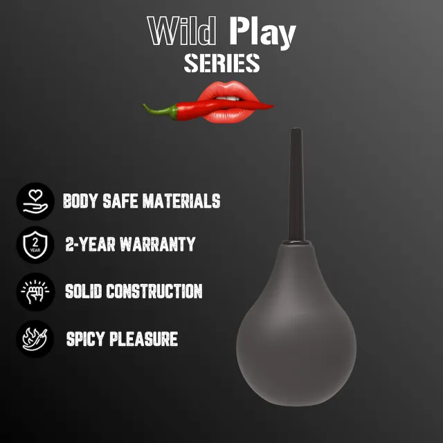 Анальный душ Erospace Wild Play C5, 224 мл (черный)