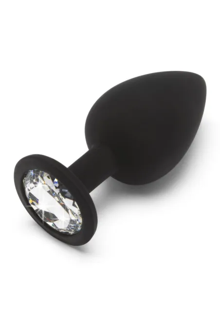 TOYJOY Diamond Booty Jewel Large - Korek analny, Czarny, 9 cm