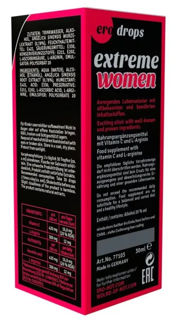 Hot Ero Spanish Fly Extreme Women Strong - Krople, Bezzapachowy, 30 ml