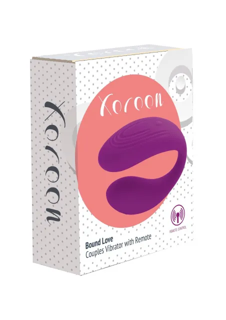 Вибратор для пар Xocoon Bound Love, 7.5 см (фиолетовый)