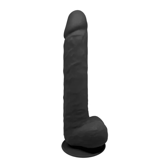 Silexd Premium Silicone Dildo Model 1 Size 15 - Dildo, Czarny, 38 cm