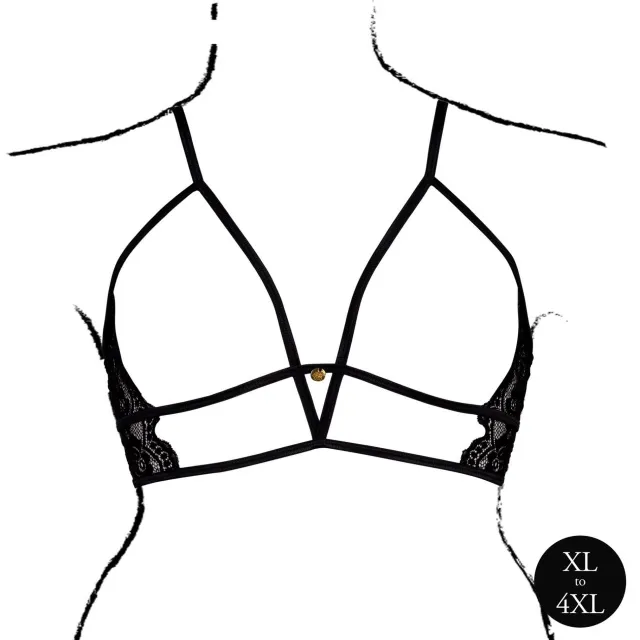 Бюстгальтер Le Désir Open Cup Triangle, Plus Size (черный)