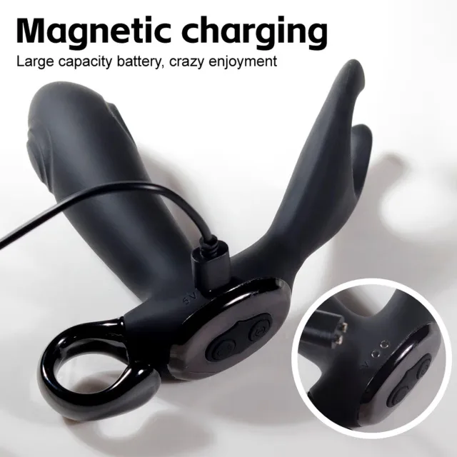 Стимулятор простати B - Series Cute Dual Tapping Anal, 10.1 см (чорний)