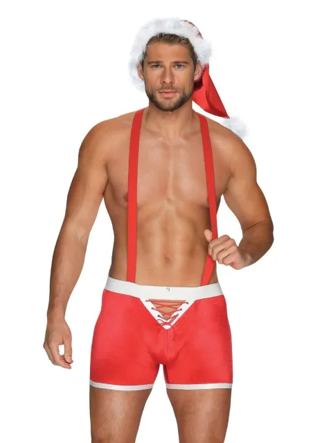 Костюм Санти Obsessive Mr Claus Set, 2XL/3XL (червоний)