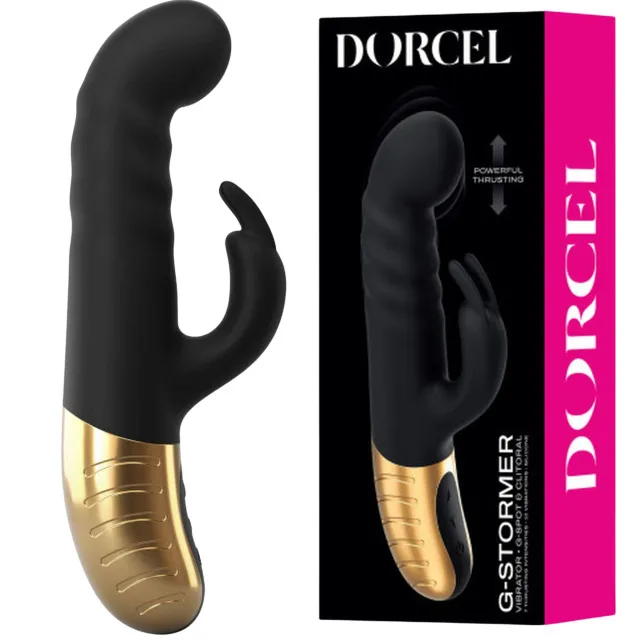 Вібратор кролик Dorcel G-Stormer, 23.5х3.9 см (чорний)