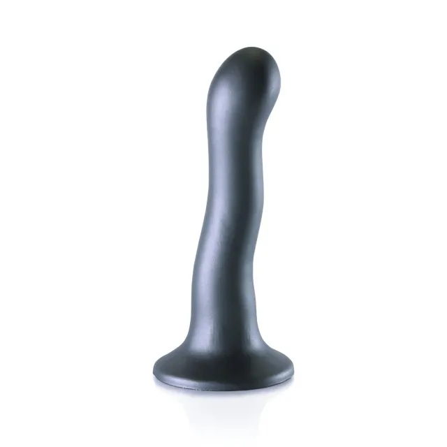 Фалоімітатор Ouch! Curvy G-Spot Dildo 7'', 17 cm (сірий)