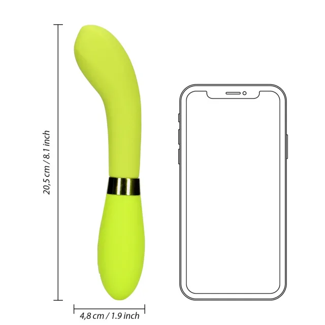 Вибратор Loveline G-Spot, 20.5 см (желтый)