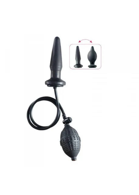 Надувная анальная пробка Toyz4lovers Plug-Inflatable Anal Plug S, 12,3 см (черный)