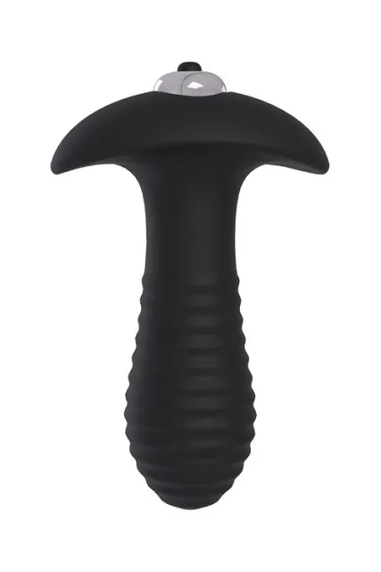 Анальная пробка с вибрацией Dream Toys Spiral Plug, 9 см (черный)