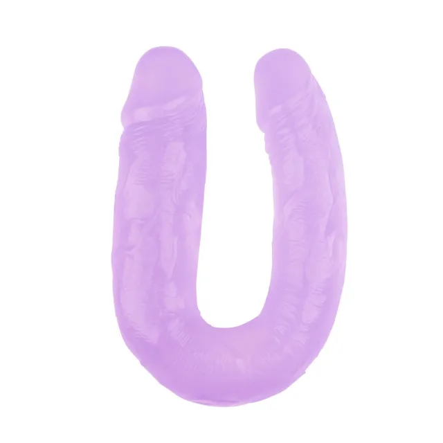 Двухсторонний фаллоимитатор Hi-Rubber Born To Create Pleasure 14 Inch, 43 см (фиолетовый)
