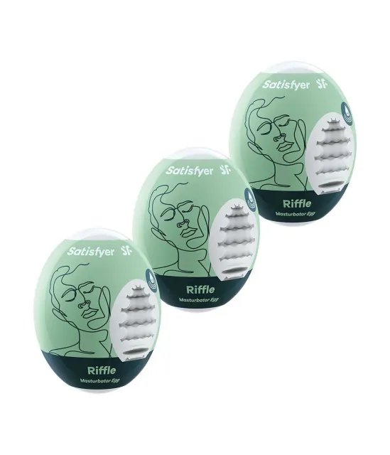 Мастурбатор Satisfyer Masturbator Eggs Riffle, набор 3 шт. (светло-зелёный)