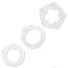 Набор эрекционных колец LoveToy Triple Beaded Ring Set, 3 шт (прозрачный)