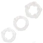 Набор эрекционных колец LoveToy Triple Beaded Ring Set, 3 шт (прозрачный)
