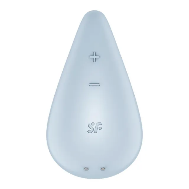 Satisfyer Dew Drop - Wibrator łechtaczkowy, Niebieski, 8.1 cm
