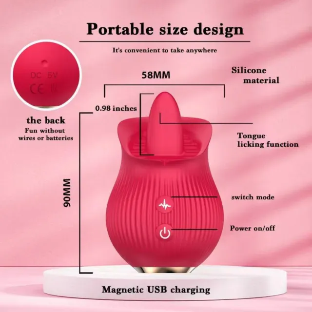 Вибратор B - Series Lyla Petal Bliss, 8.8 см (красный)