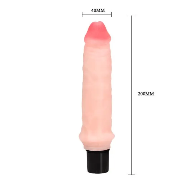 Вибратор Baile The Realistic Cock Multispeed, 20 см (телесный)