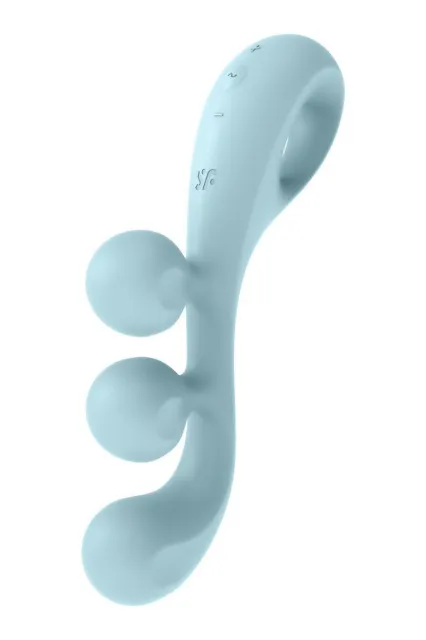 Satisfyer Tri Ball 2 - Wibrator do potrójnej stymulacji, Niebieski, 20, 5 cm