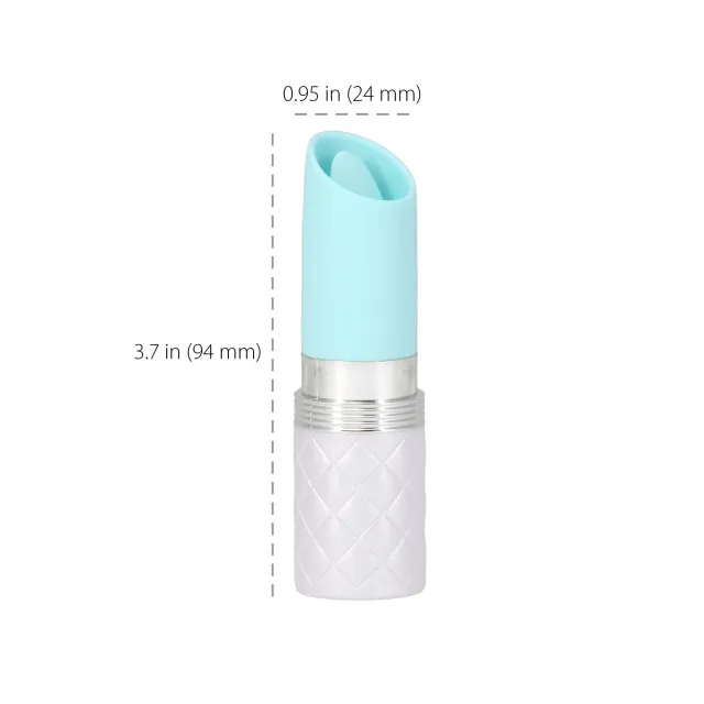 Pillow Talk Lusty Luxurious Flickering Massager - Wibrator łechtaczkowy, Turkus, 9.4 cm