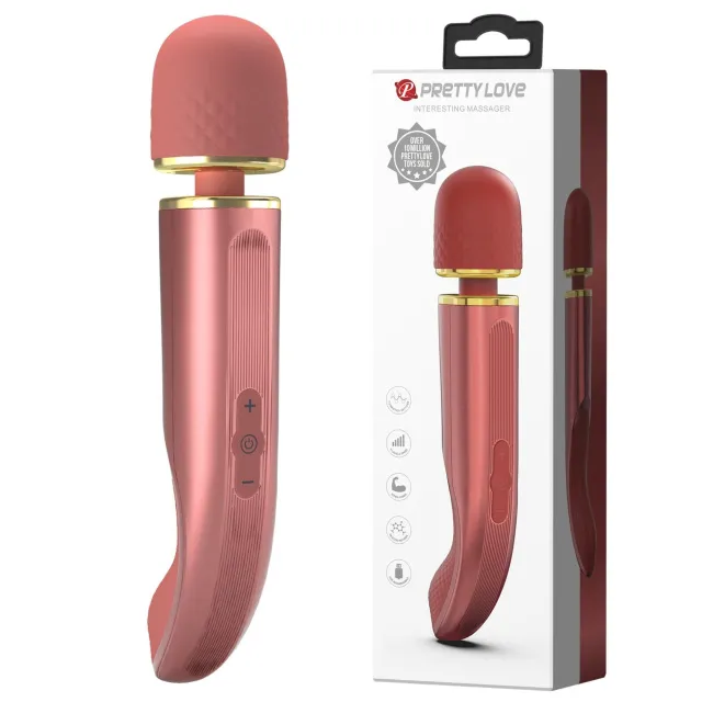 Вібромасажер Pretty Love Interesting Massager, 29 см (персиковий)