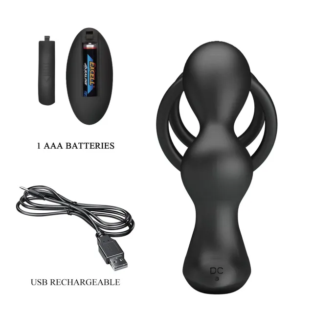 Вібростимулятор простати MR Play Remote Control, 13.5 см (чорний)