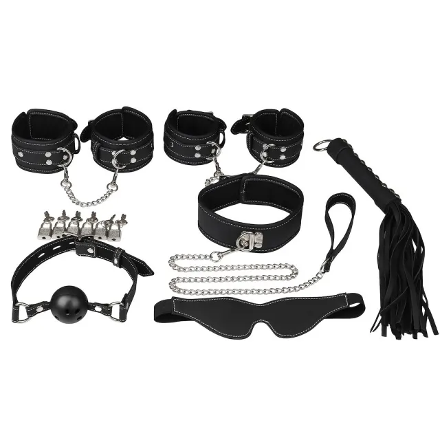 BDSM набор Erospace Wild Play C10, 7 шт (черный)