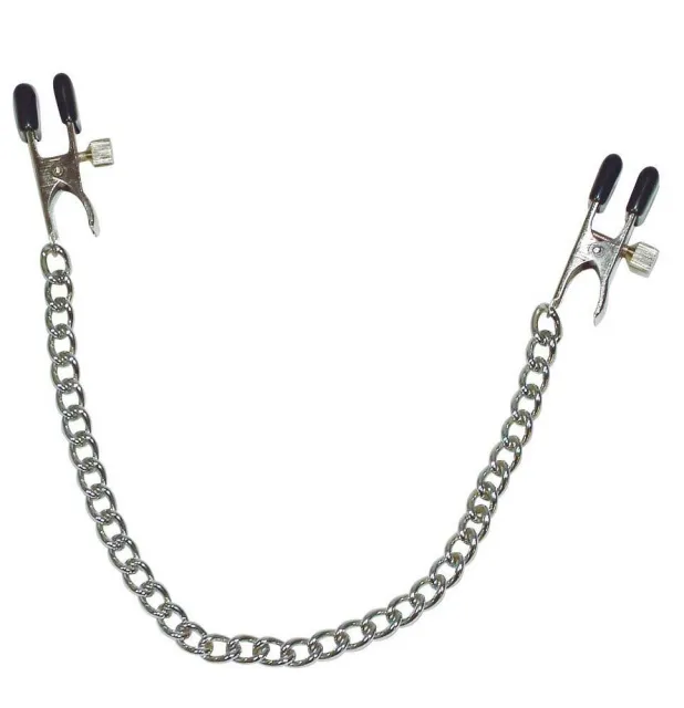 Затискачі для сосків на ланцюжку Busenkette gr.Abgreifklamm, 45 см (сріблястий)