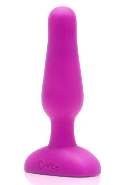 Анальная пробка B-Vibe Vibrating Novice Plug, 10 см (розовый)