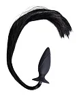 You2Toys Horny Pony Whip Plug - Korek analny, Czarny, 12, 5 cm