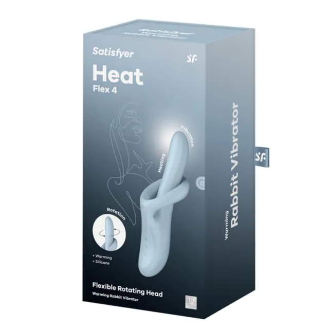 Satisfyer Heat Flex 4 - Wibrator, Niebieski, 23 cm