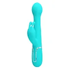 Вибратор- кролик Pretty Love Dejon Twinkled Tenderness, 22,6 см (бирюзовый)