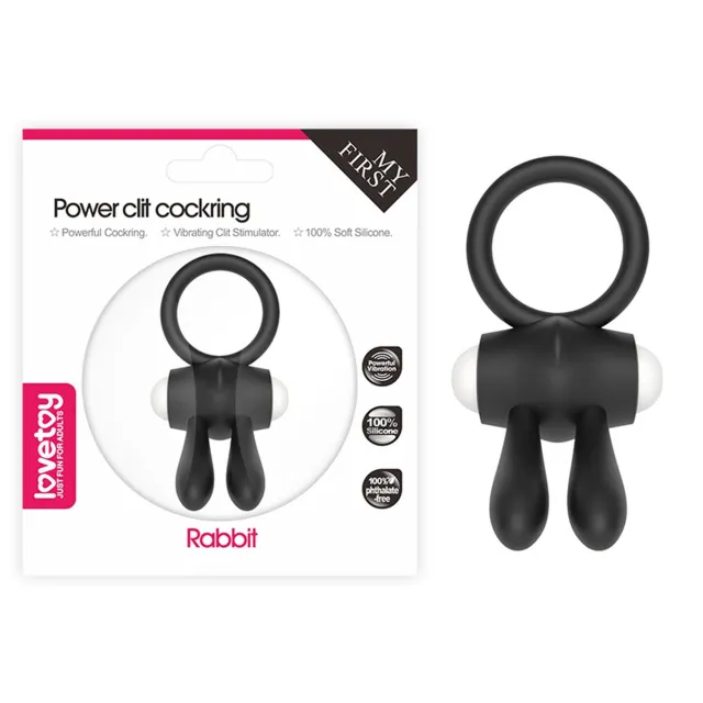 Віброкільце LoveToy Power Clit, 7,5 см (чорний)