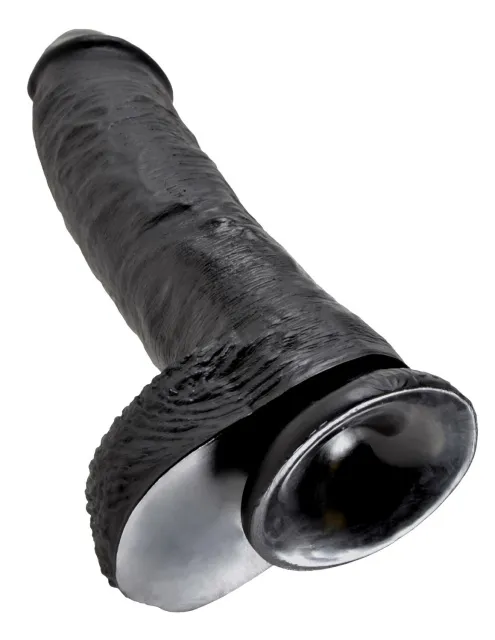 Фаллоимитатор King Cock With Balls 10", 27 см (черный)