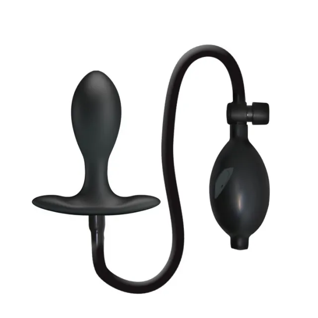 Анальная пробка Pretty Love Inflatable Anal Plug, 9.1 см (черный)