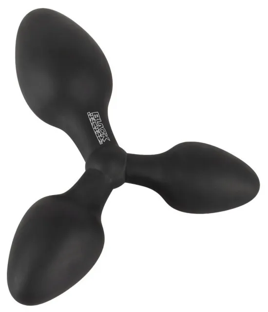 Black Velvets Triple Butt Plug - Korek analny, Czarny, 13.8 cm