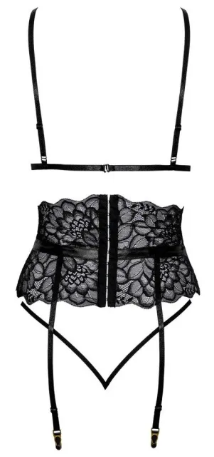Комплект Kissable Suspender Set, L/XL (черный)