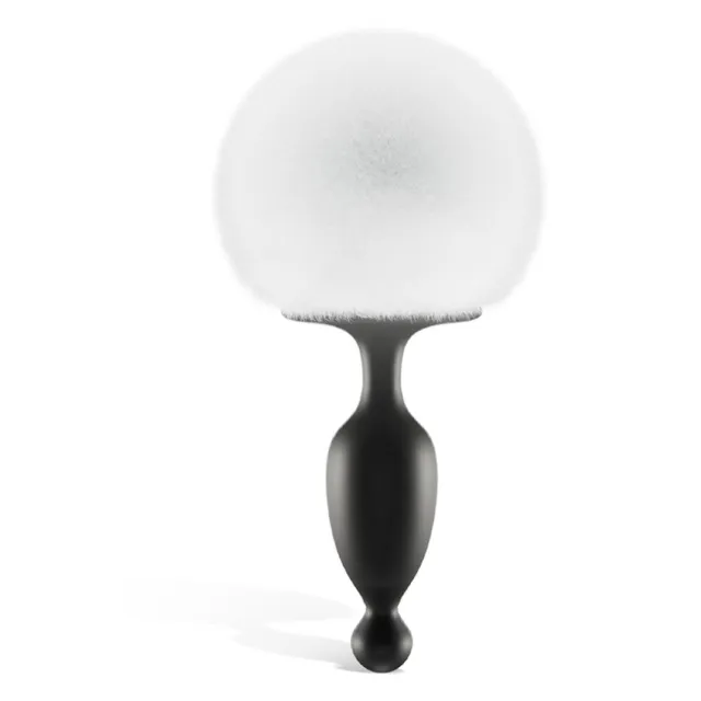 Magic Motion Bunny - Korek analny z wibracją i ogonkiem, Czarny, 12, 9 cm