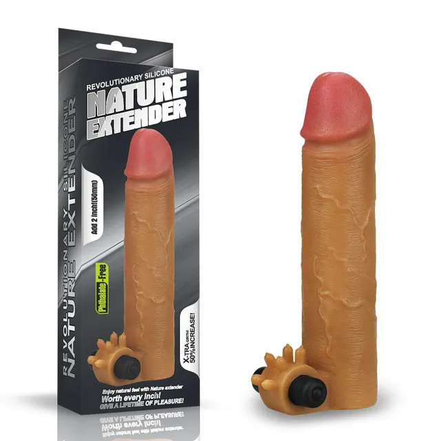 Насадка на пенис Lovetoy Add 2", 19 см (коричневый)