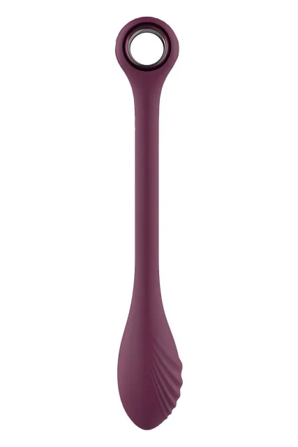 Вібратор Glam Bendable G-Spot Vibe, 22 см (бордовий)